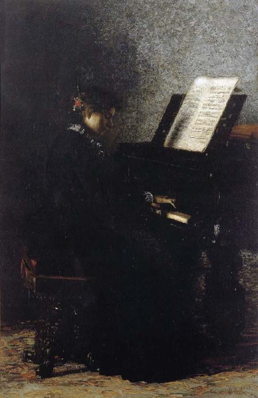 Thomas Eakins Elizabeth Play the Piano